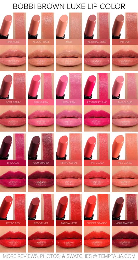 bobbi brown lipstick chart.